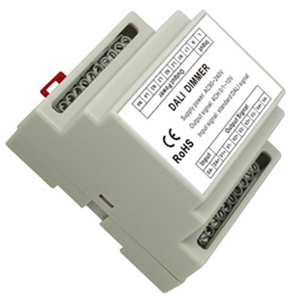 DL109 4 Channel Guide Rail DALI/0-10V Dimmer, LED/DALI Low Voltage Controller DL109 4 Channel Guide Rail DALI/0-10V Dimmer, LED/DALI Low Voltage Controller